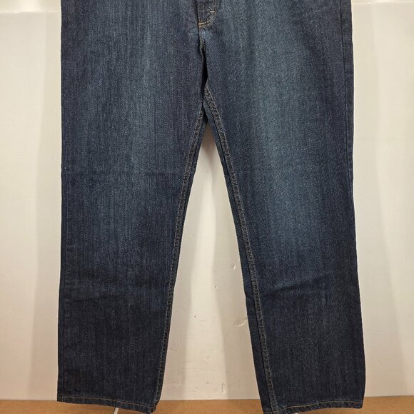 Lee Relaxed Fit Jeans Mens 42x32 Blue Straight Leg Cotton Dark NWT - Picture 8 of 9
